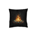 Campfire Glow Square Pillow - Cozy Outdoor Camping Decor