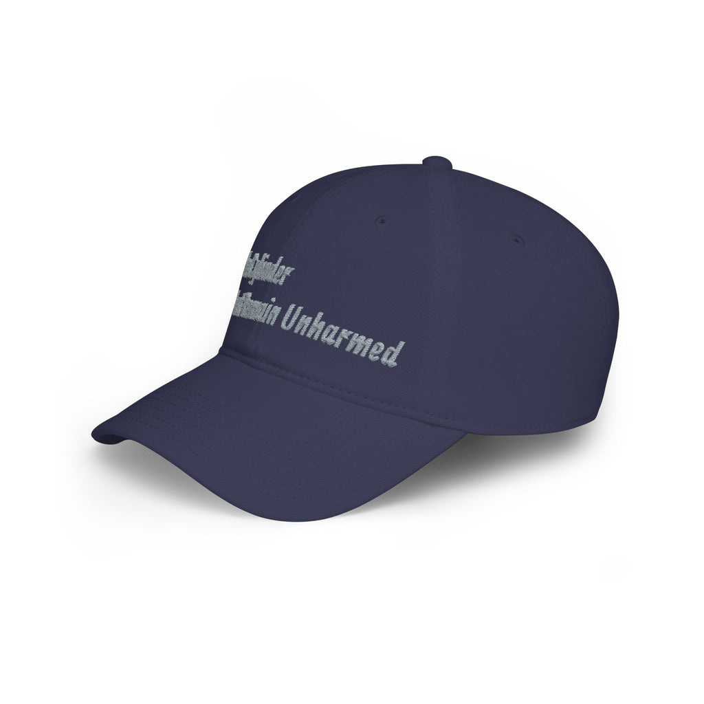 Low Profile Baseball Cap — “The Cylinder Must Remain Unharmed” Embroidered Red Hat