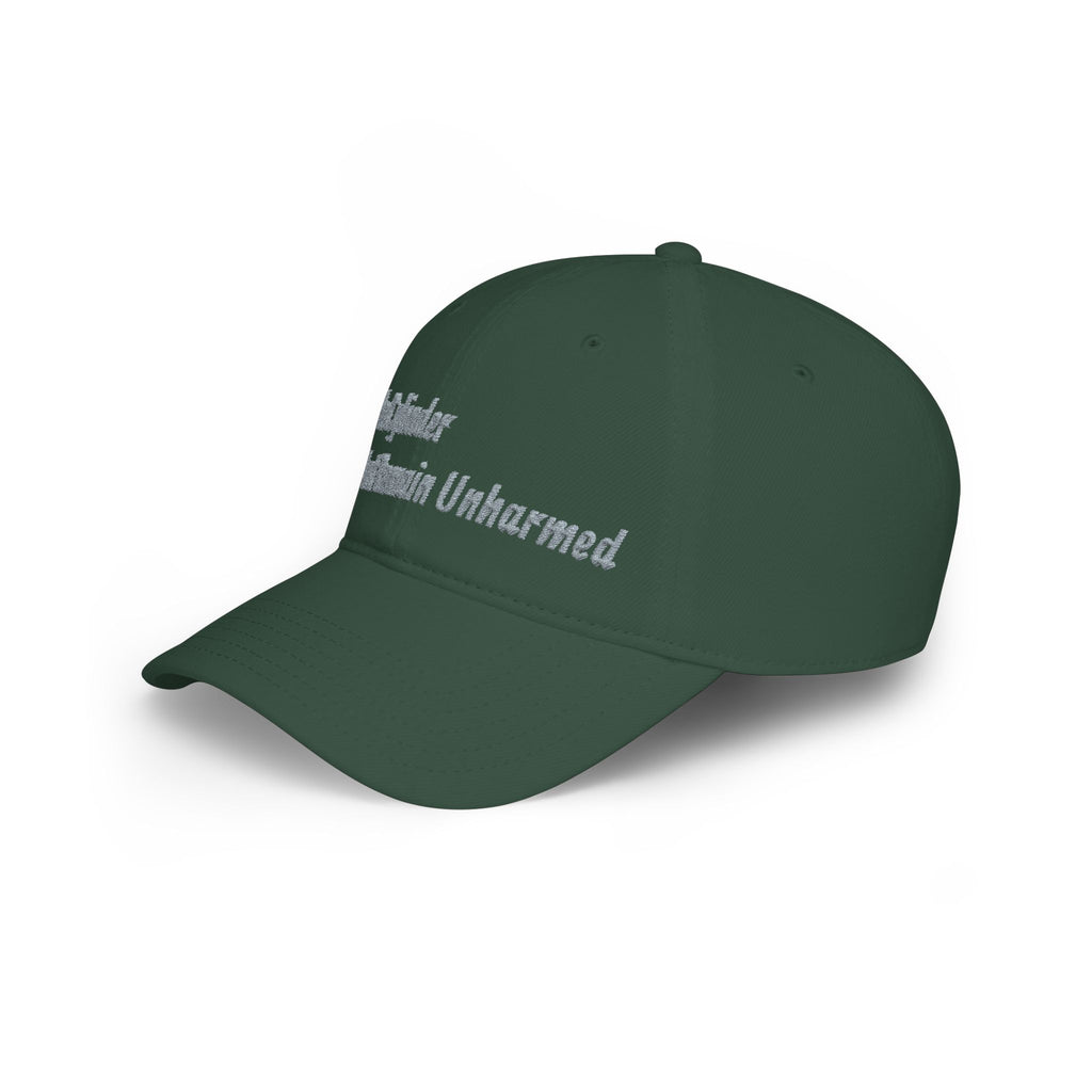 Low Profile Baseball Cap — “The Cylinder Must Remain Unharmed” Embroidered Red Hat