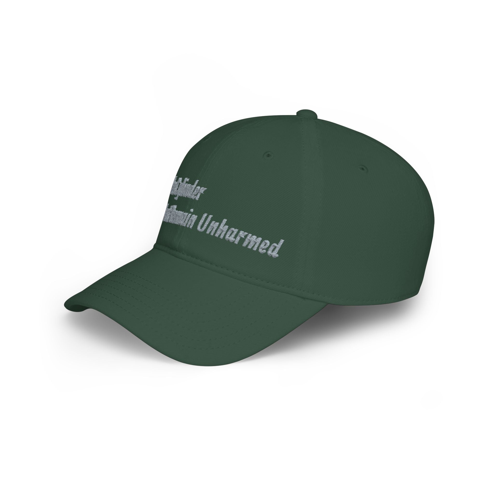 Low Profile Baseball Cap — “The Cylinder Must Remain Unharmed” Embroidered Red Hat