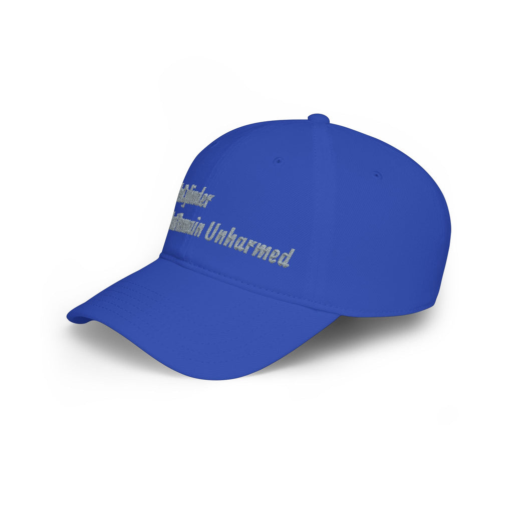 Low Profile Baseball Cap — “The Cylinder Must Remain Unharmed” Embroidered Red Hat
